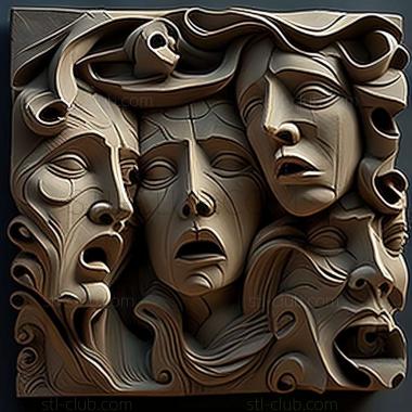 3D мадэль Шерри Левин, американская художница. (STL)